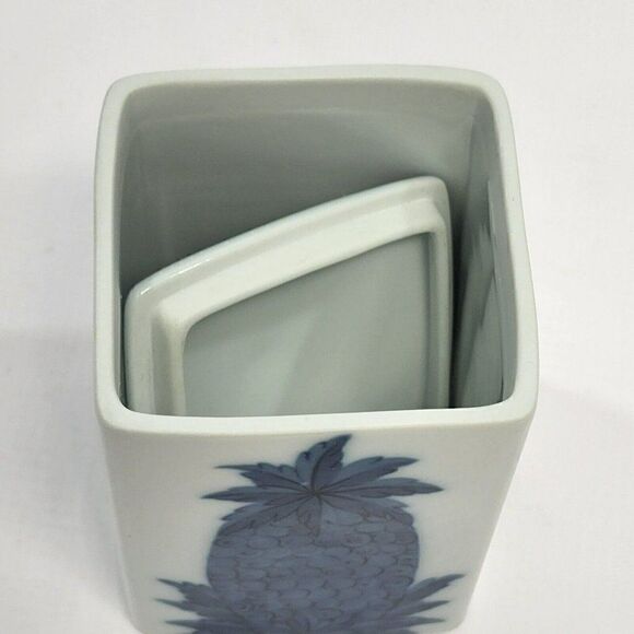 MOTTAHEDEH Charleston  Blue Pineapple 4.5" Cigarette Box & Lid Portugal - Picture 11 of 11
